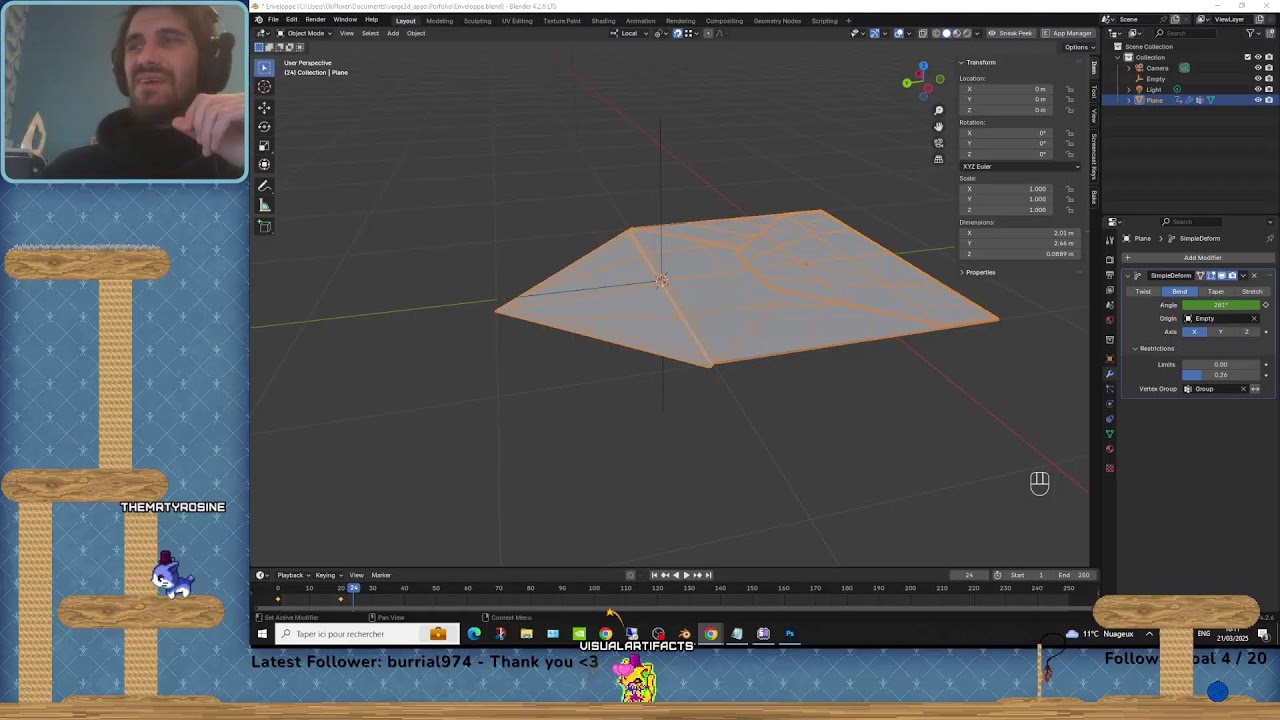 Working on my Portfolio Website using Blender and Verge3D [Fr/EN]
