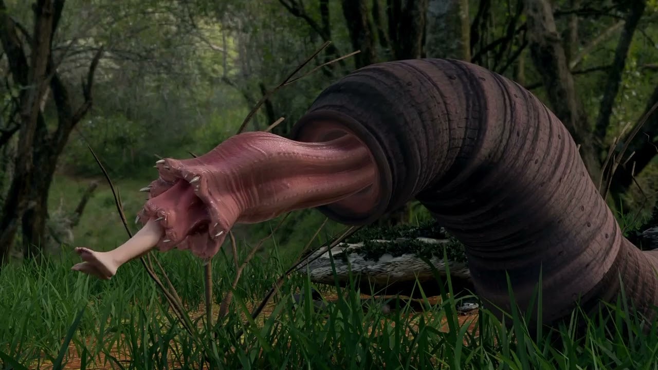 Worm vore animation part 1 with sound by CryptoCrisis