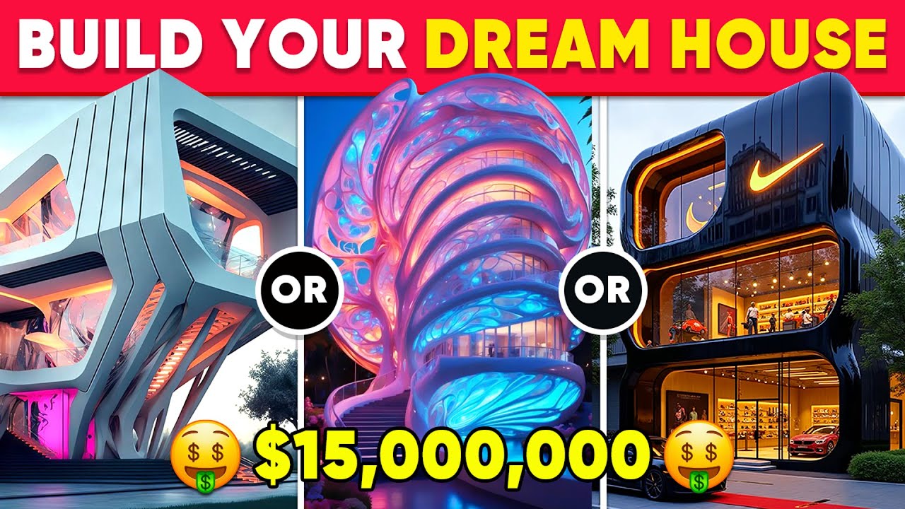 Would You Rather - Build Your $15,000,000 HOUSE 🏡🤑💸🤖 Futuristic Luxury House | Daily Quiz