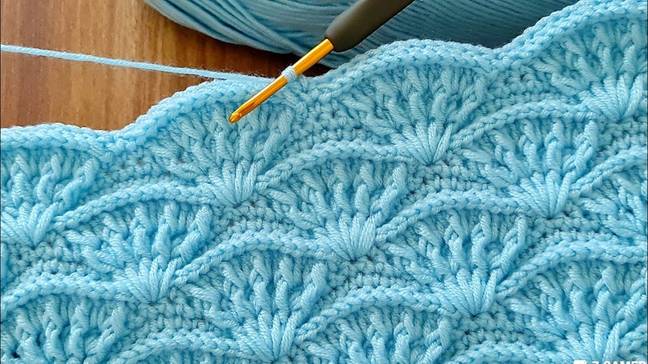 Wow, how to make a Super Easy 3D eye-catching Crochet baby blanket knitting pattern?