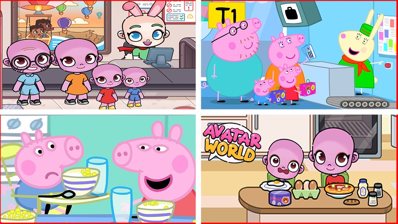 Wow! Peppa Pig in Avatar World | Flying on Holiday | Hiccups