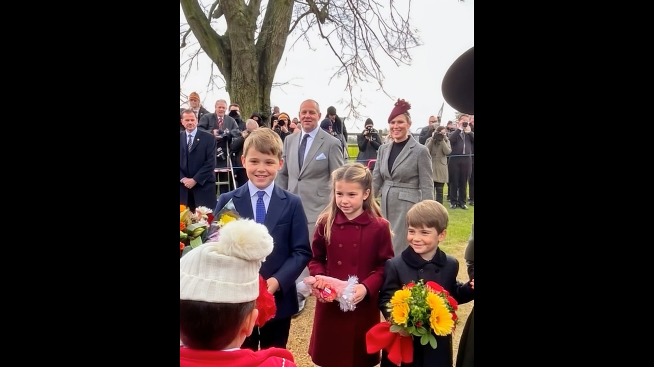 Wow,Prince George and his siblings,Princess Charlotte, Prince Louis and his aunt Zara her husband ￼