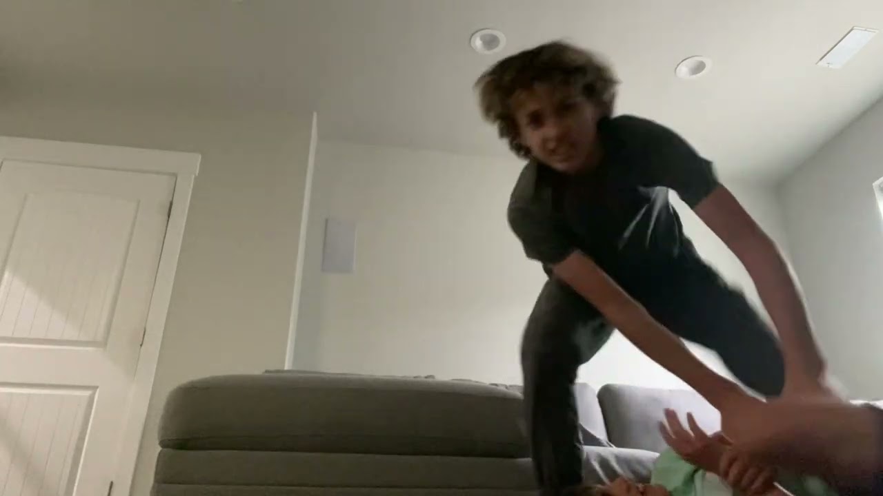 Wrestling with cousin