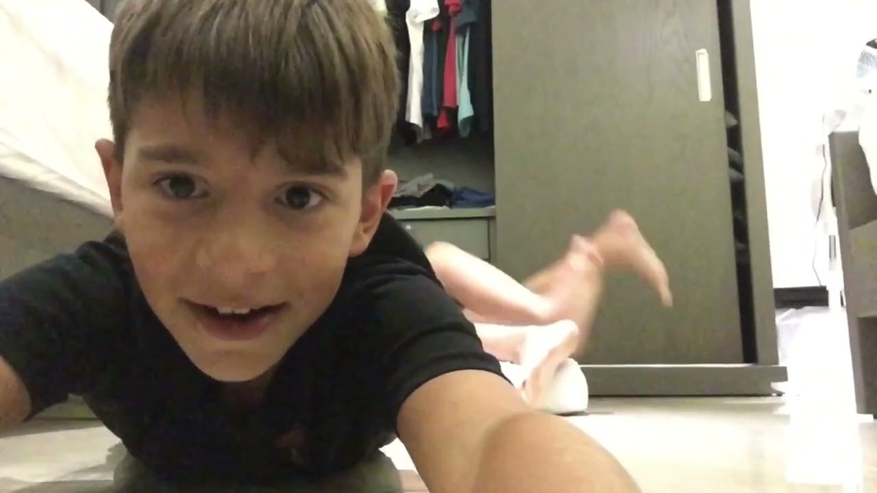 Wrestling with my cousins and brother