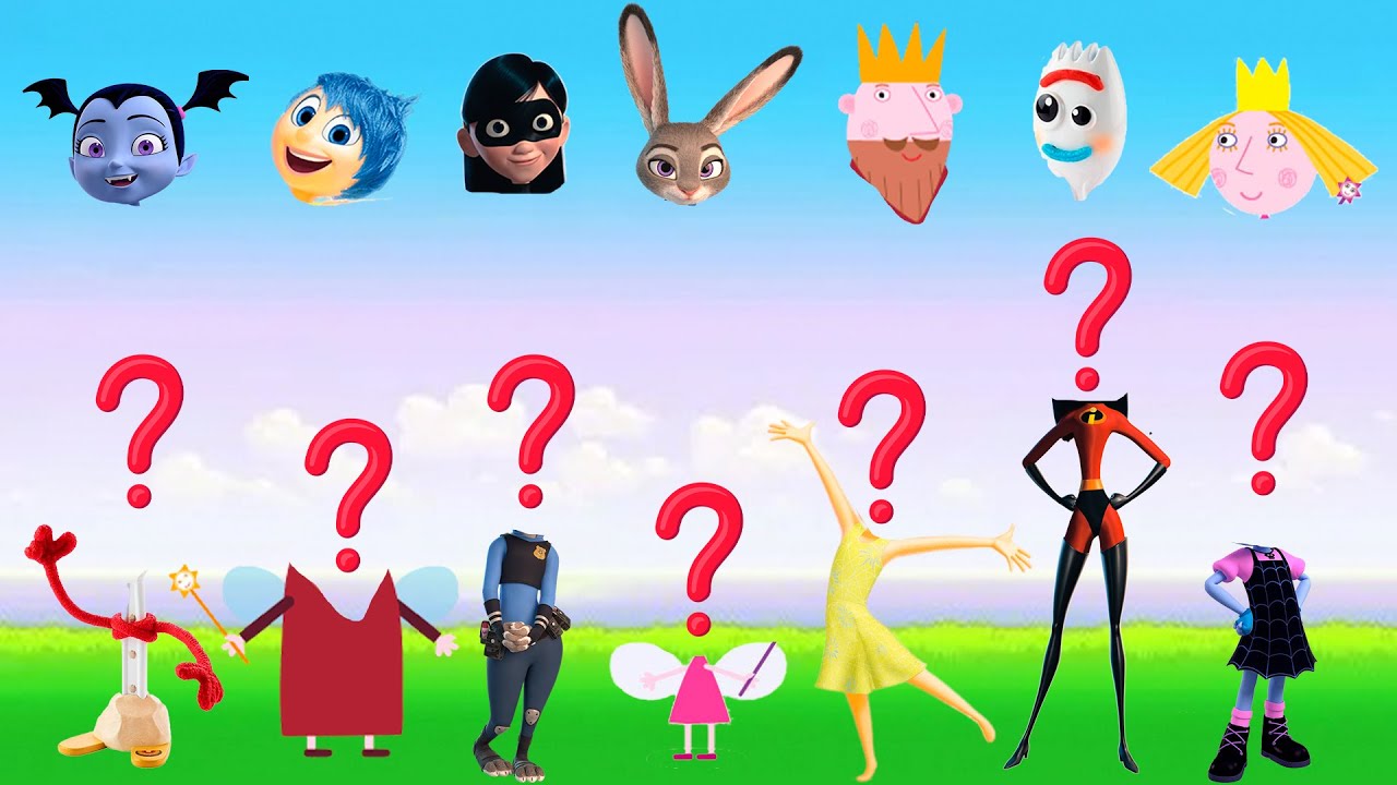 Wrong Heads Extravaganza featuring Toy Story Inside Out Vampirina Ben and Holly Incredibles Zootopia