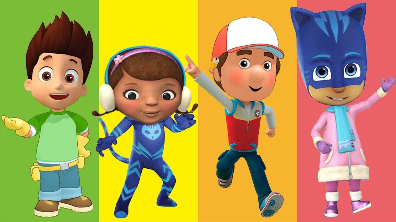 Wrong Heads Handy Manny PJ Masks Paw Patrol Doc McStuffins Finger Family Song Nursery Rhyme for Kids