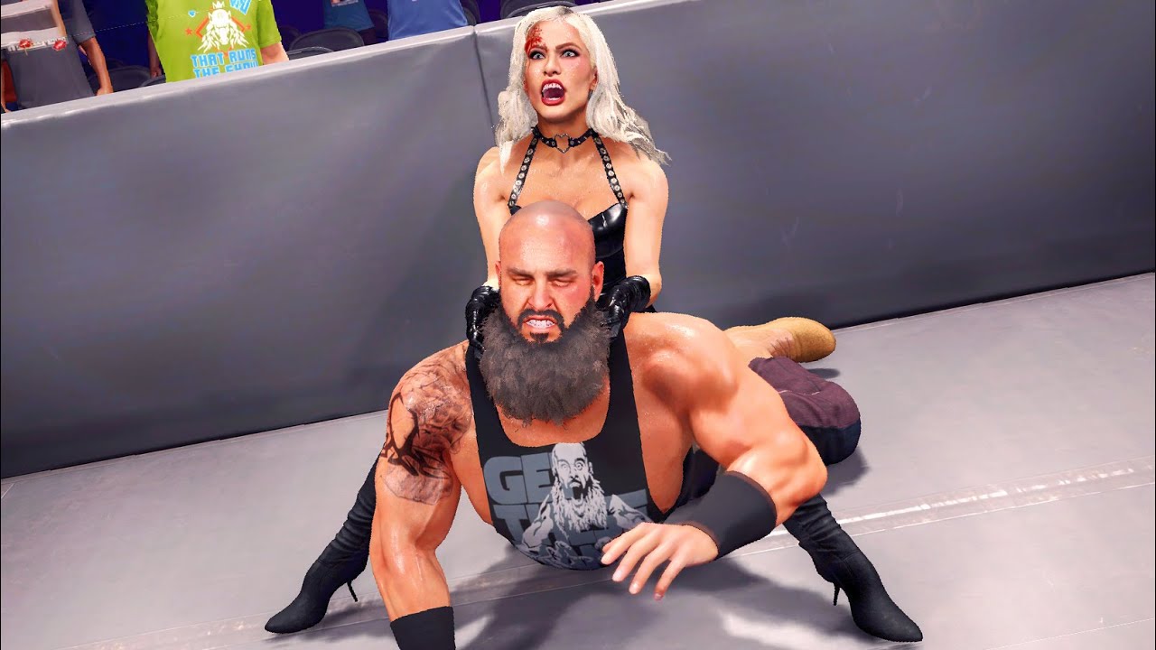 WWE 2K22: Scarlett Bordeaux vs Braun Strowman 1, intergender wrestling