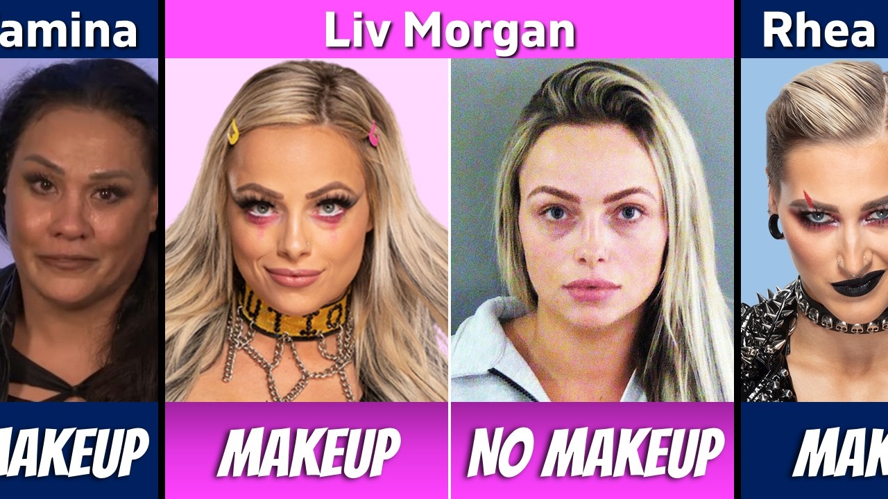 WWE Female Wrestlers With and Without Makeup : Comparison