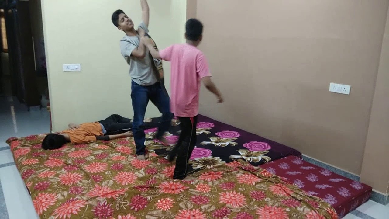 WWE MOVES ON BED | RJV WRESTLING