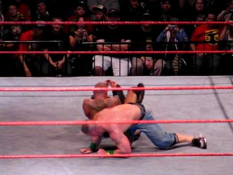 WWE Raw Moncton, NB - Cena vs Orton (REF BUMP)