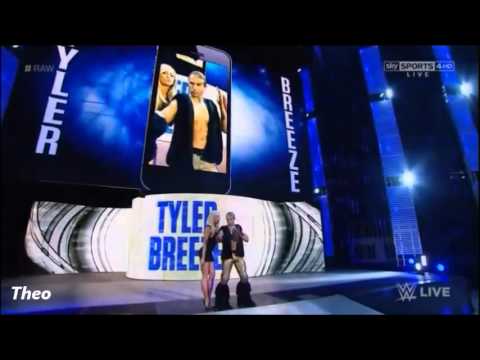 WWE Tyler Breeze entrance with (Summer Rae) 2015