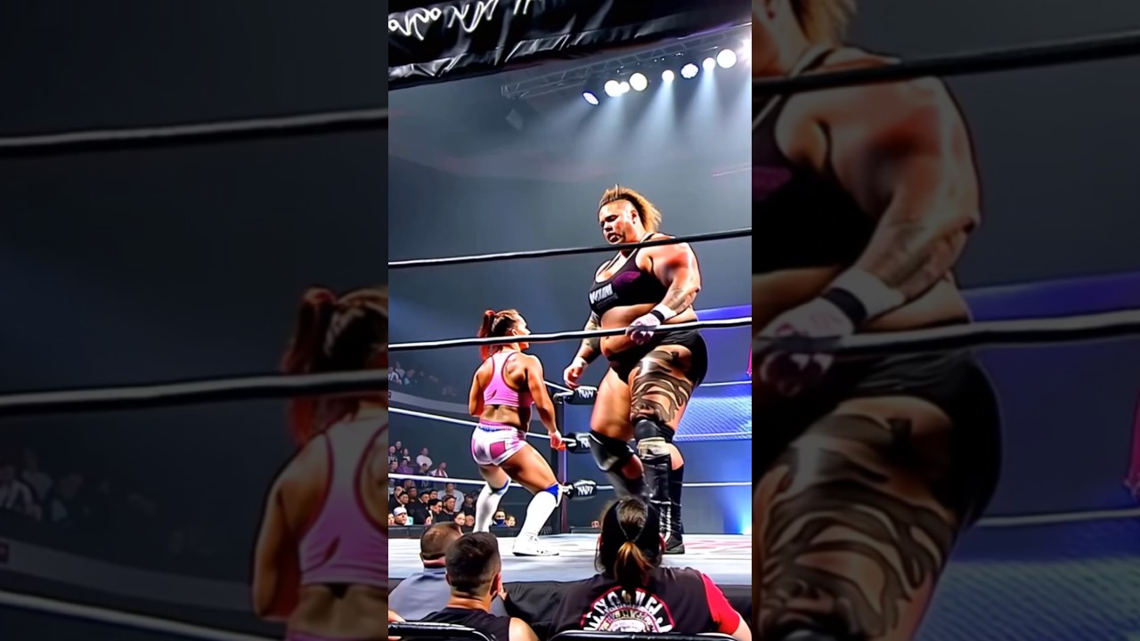 WWE’s Giantess Wrestler Breaks the Ring in a Thrilling Match!