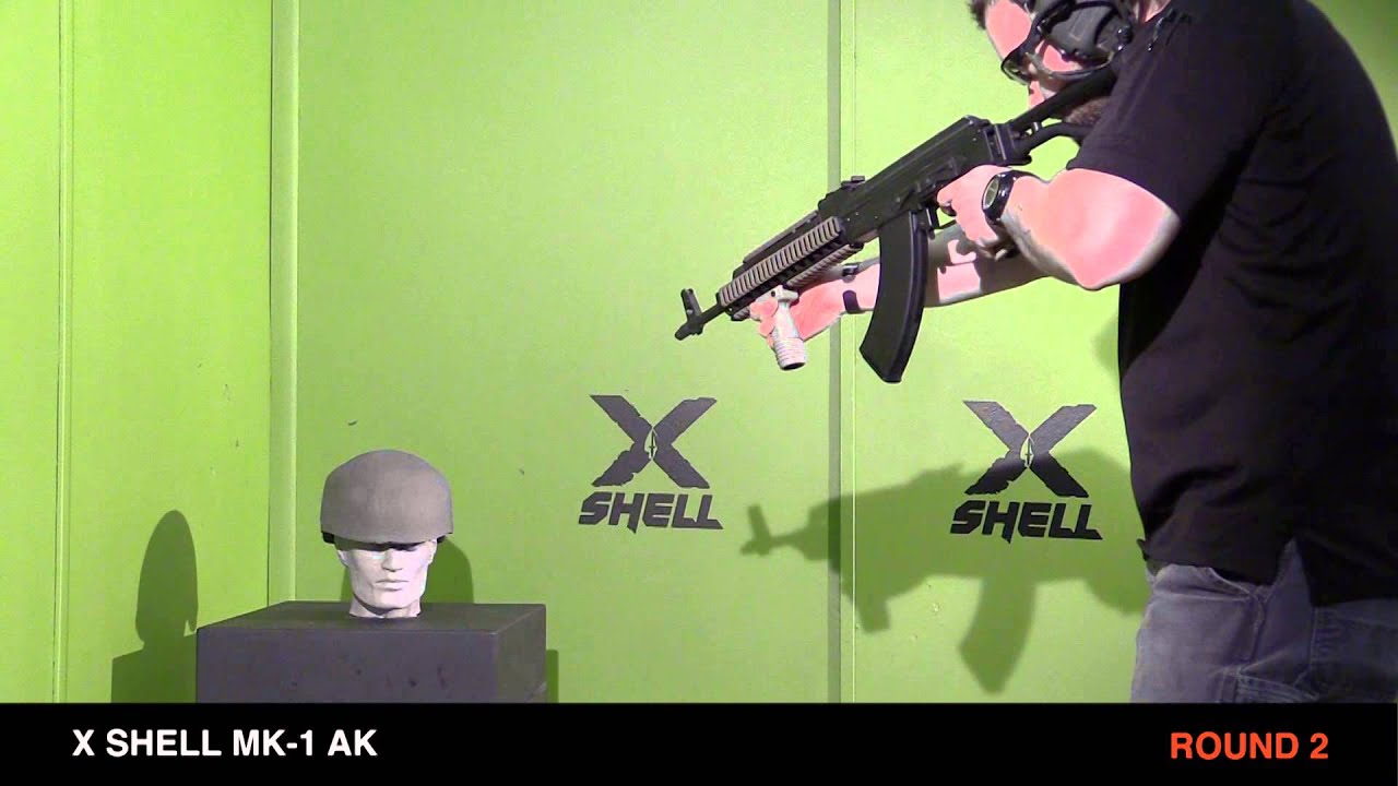 X Shell MK-1 AK Helmet, the world's only true AK-47 protective helmet.
