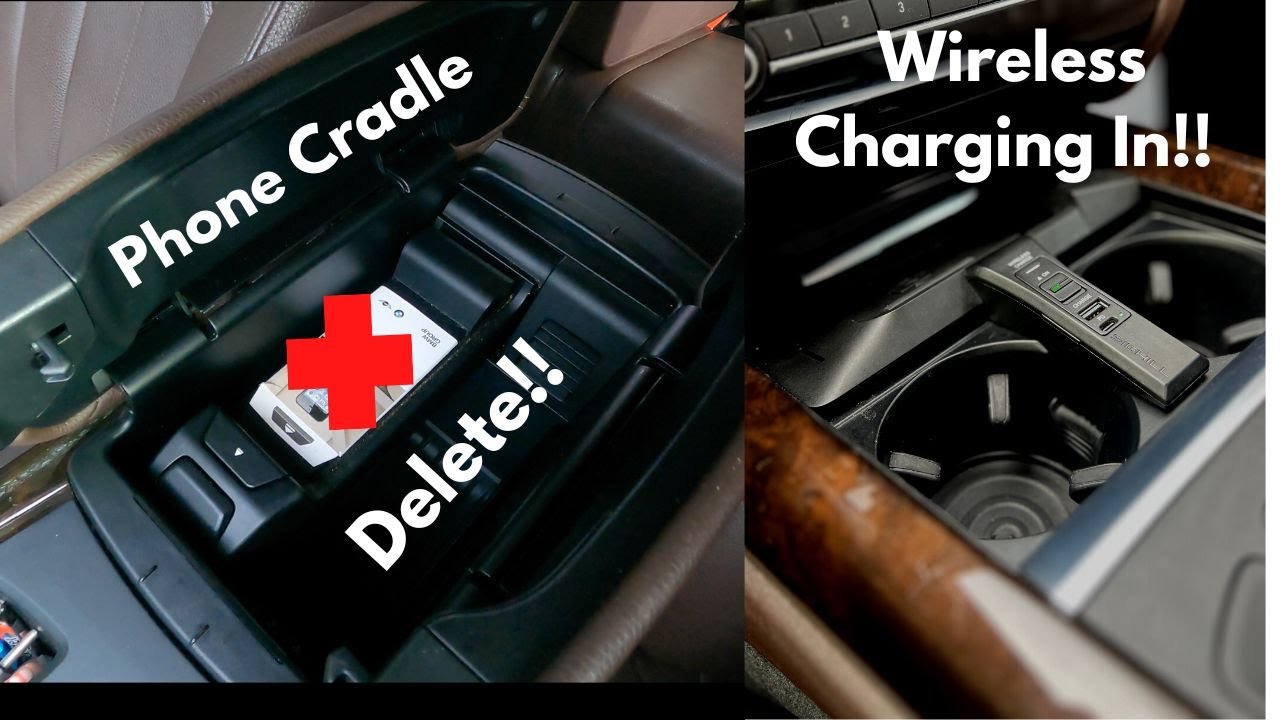 X5 Center console phone cradle delete wireless charging install