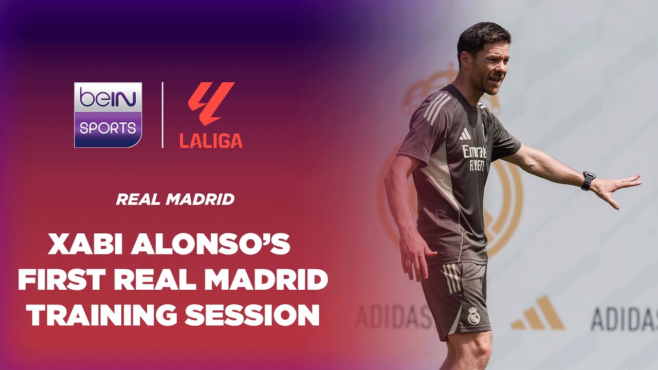 Xabi Alonso takes his first training session at Real Madrid