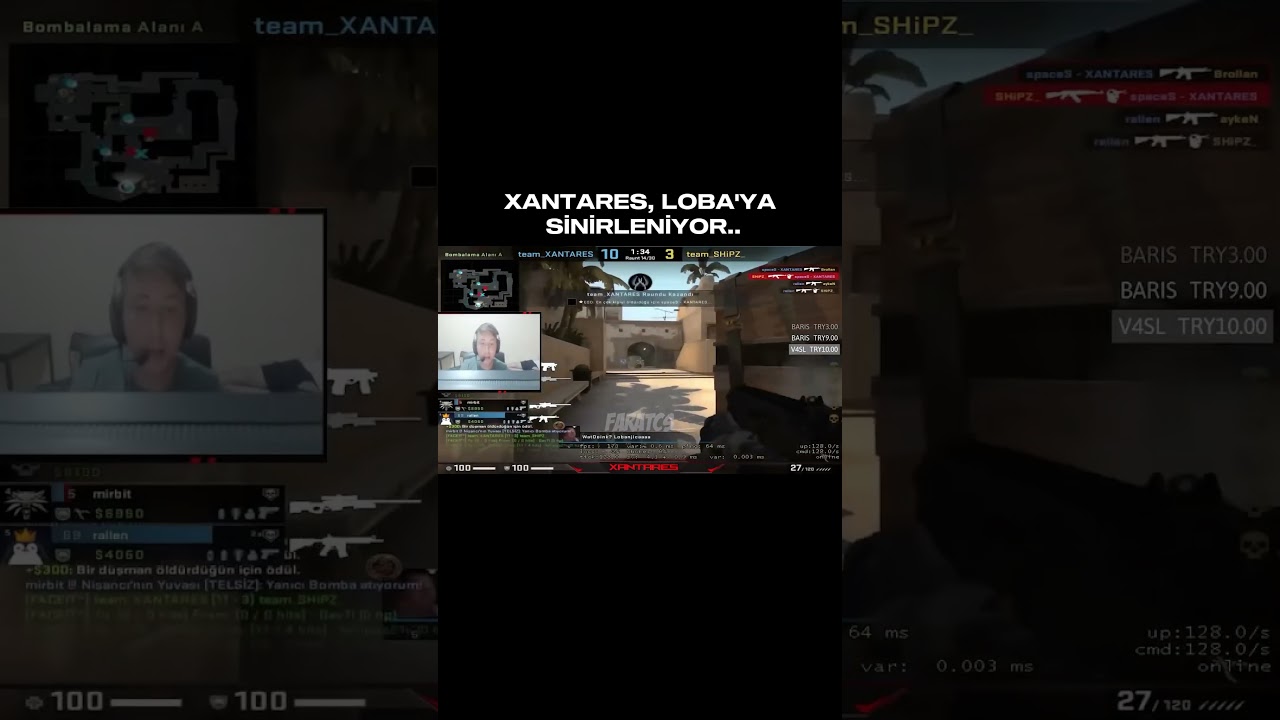 Xantares, Loba'ya sinirleniyor.. #eternalfire  #csgo #xantares