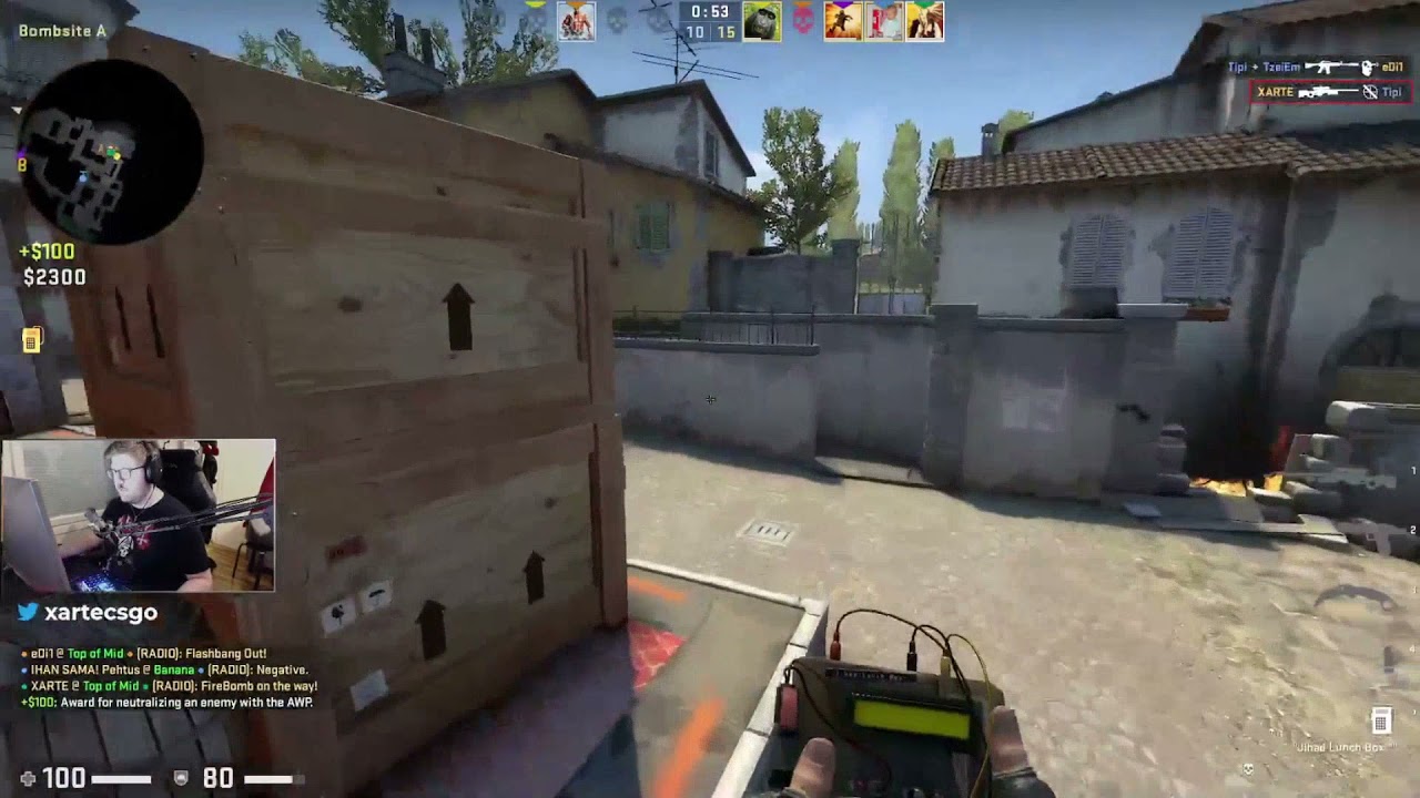 xartE with insane 180 noscope | CS:GO Highlights