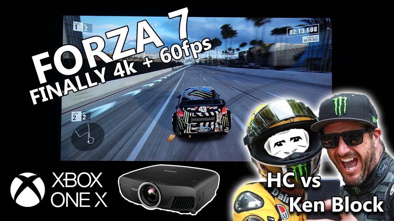 XBOX ONE X + Epson 5040ub 4K Projector Forza 7 4k 60fps