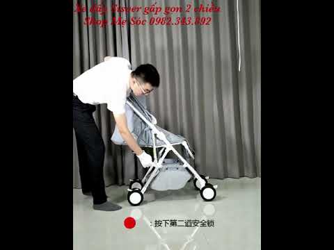 Xe đẩy gấp gọn 2 chiều Sisver - Shop Mẹ Sóc 0982.343.892