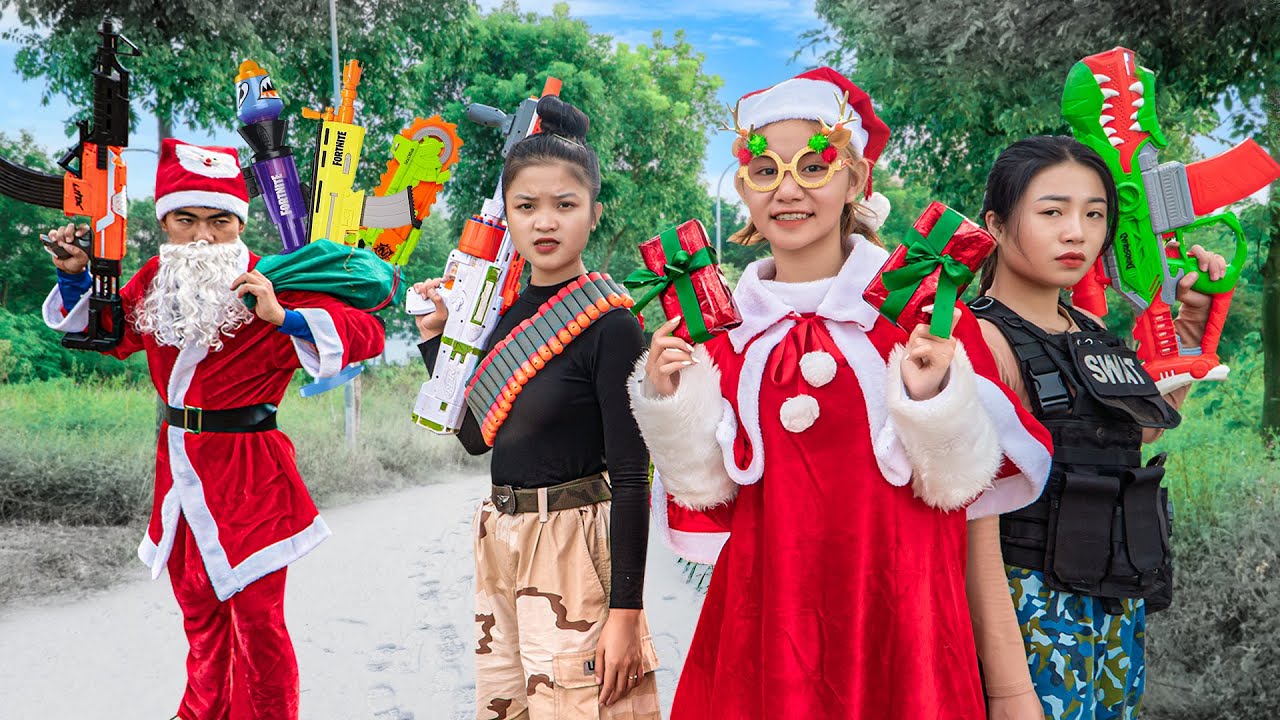Xgirl Studio Christmas Battle SEAL X Girl Nerf Guns Santa Claus Candy Girl Against Criminal Group