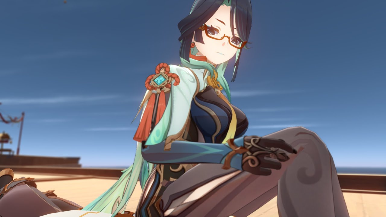 Xianyun steps and SITS on Aether's face