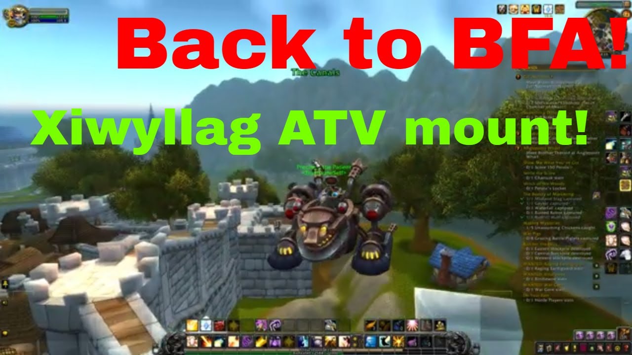 Xiwyllag ATV mount Flying ATV hovercraft in BFA WOW World Of Warcraft  mount
