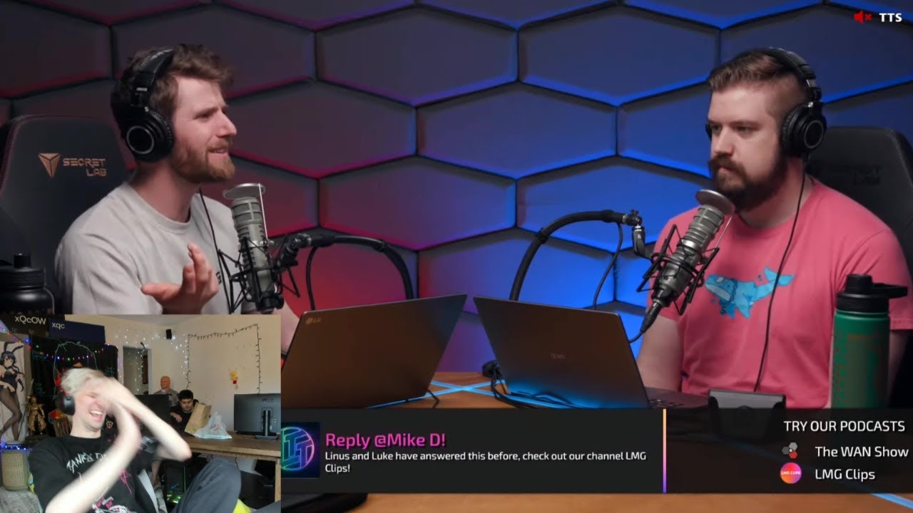 xQc reacts to Linus talking about the 