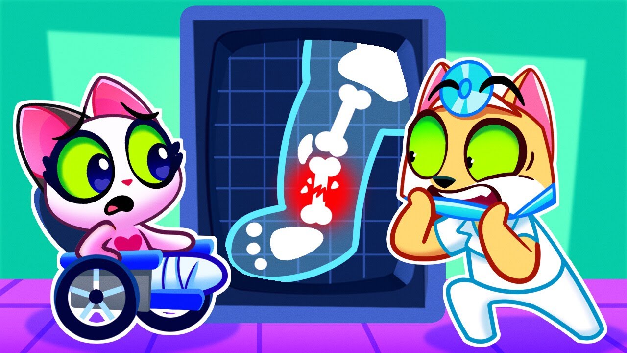 X-Ray In The Hospital 🏥 First Aid For Kids! 👩‍⚕️ Cute Cartoons by Purr-Purr Tails 🐾