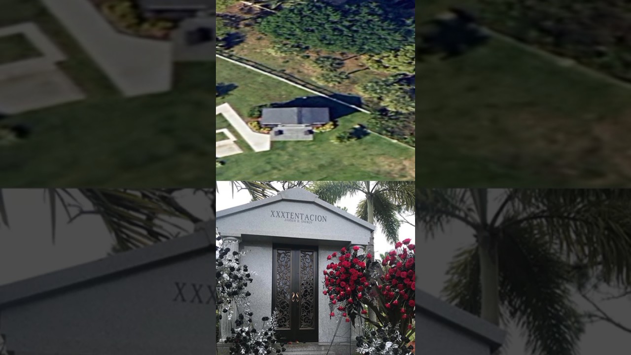 Xxxtentacion grave viewed from setlite 😳 #xxxtentacion #grave #shorts
