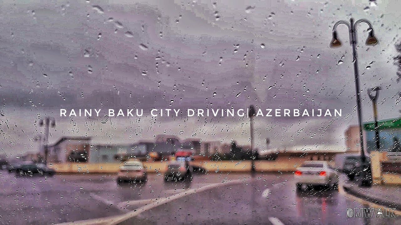 Yağışlı Bakı Küçələri (19 Yanvar 2021) Baki Yollari | Rainy Baku City Driving |Баку Азербайджан #100
