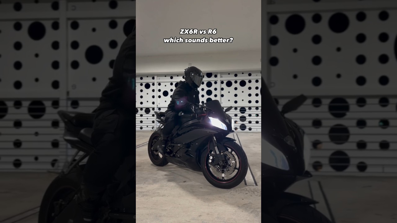 Yamaha R6 vs zx6r  which sounds better #yamaha #ninja #zx6r #sound #superbikes