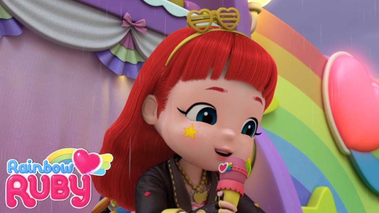 Yağmurda Şarkı Söylemek 🌈 Gökkuşağı Ruby | Çocuk Oyuncakları ve Şarkıları