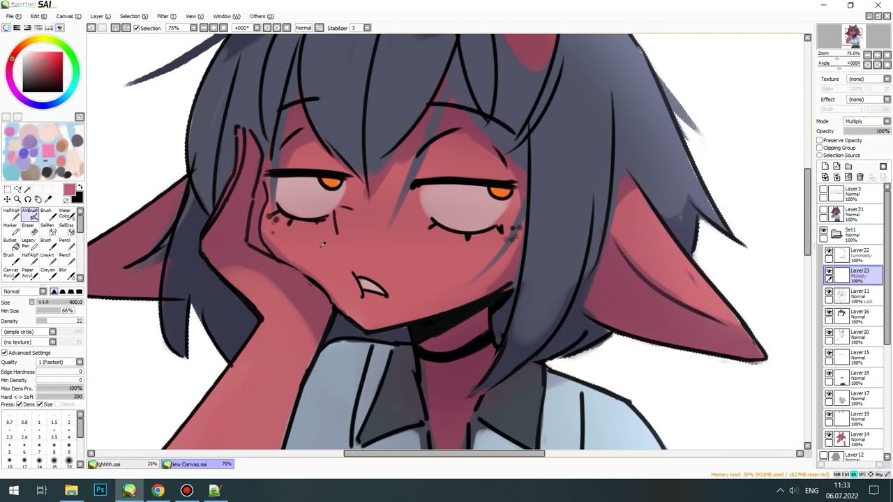 Yana - Speedpaint x4 (Chiptune music)