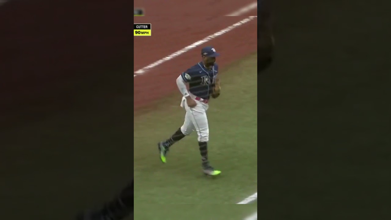 Yandy Diaz diving catch #baseball #mlbshorts #shorts