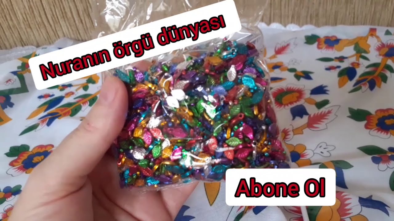 YAPRAK BONCUKLU SIRALI TIĞ OYASI YAPILIŞI | CİDE YAZMASINA BONCUKLU OYA MODELİ | 1 GÜNDE BİTEN OYA