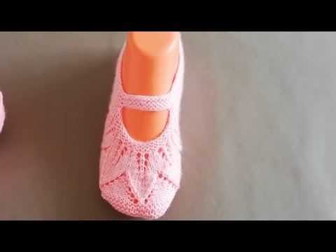 Yaprak desenli patik modeli ✅ İki şiş patik modeli 💥