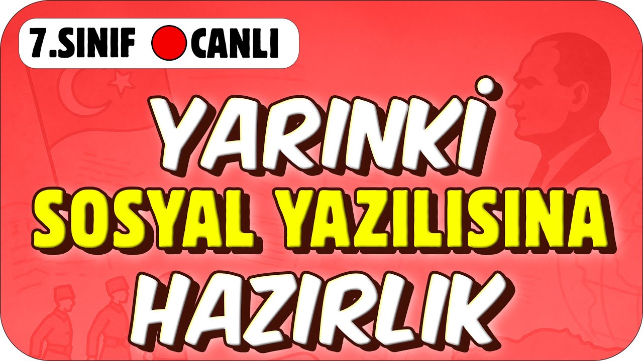 YARINKİ SOSYAL YAZILISINDA ÇIKAR❗✍🏻 7. SINIF #2025