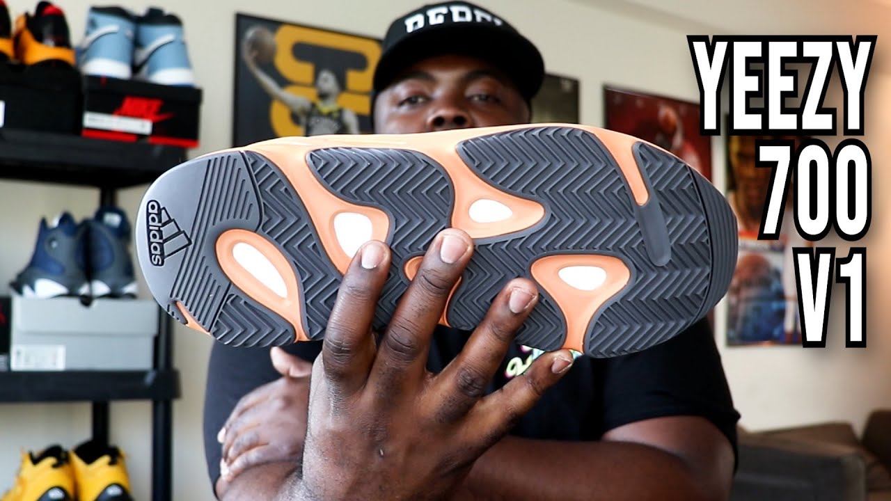YEEZY BOOST 700 V1 ENFLAME AMBER! REVEIW + ON FOOT! MY FIRST 700 V1!