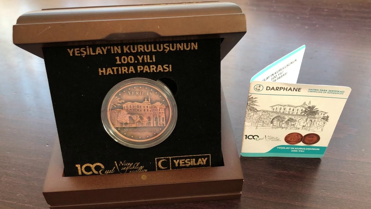 Yeşilay'ın 100. Yılı Hatıra Parası (Bronz - Kutulu)