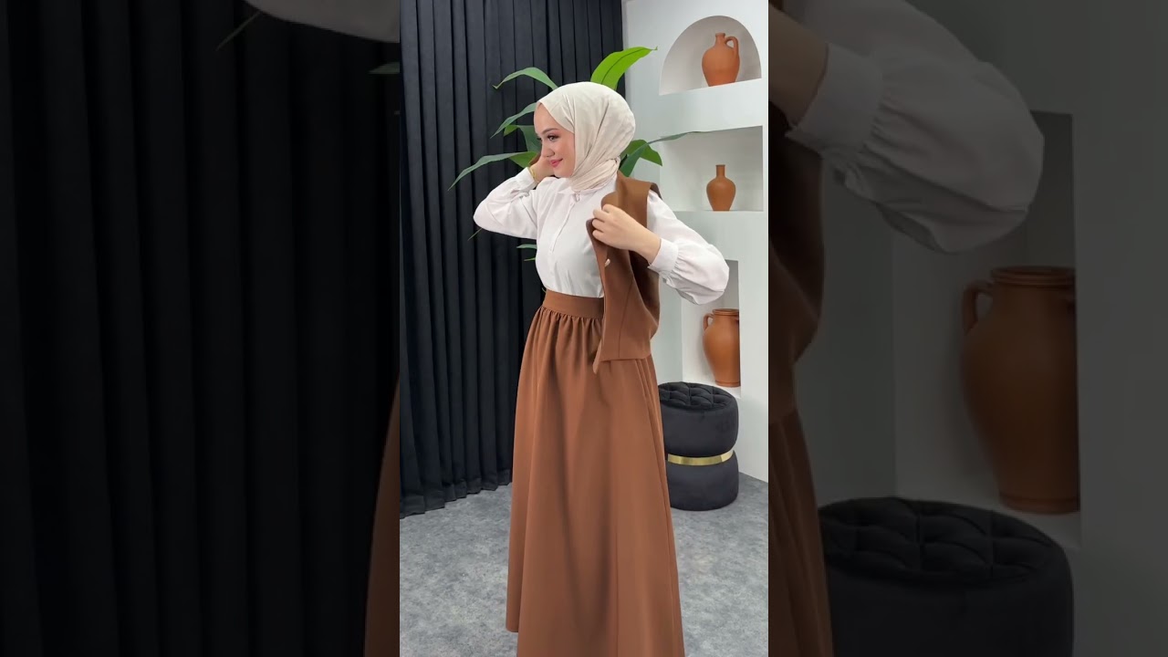 Yelekli etek takım | Etekli takım ve kombin önerileri #dailydressmodels