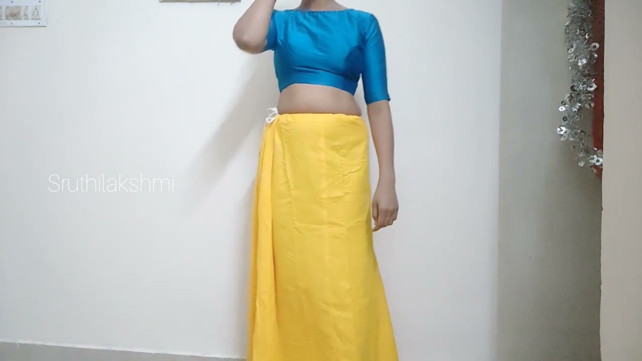Yellow Petticoat & Peacock Blue Blouse #fashion