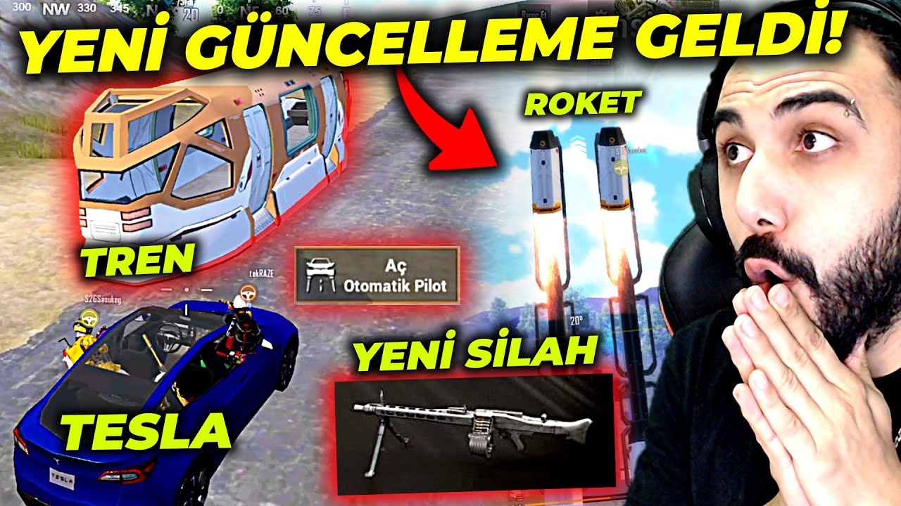 YENİ BÜYÜK GÜNCELLEME GELDİ!! 😮 YENİ ERANGEL, TESLA, UÇAN ROKET, SİLAH VE DAHASI!! | PUBG MOBILE