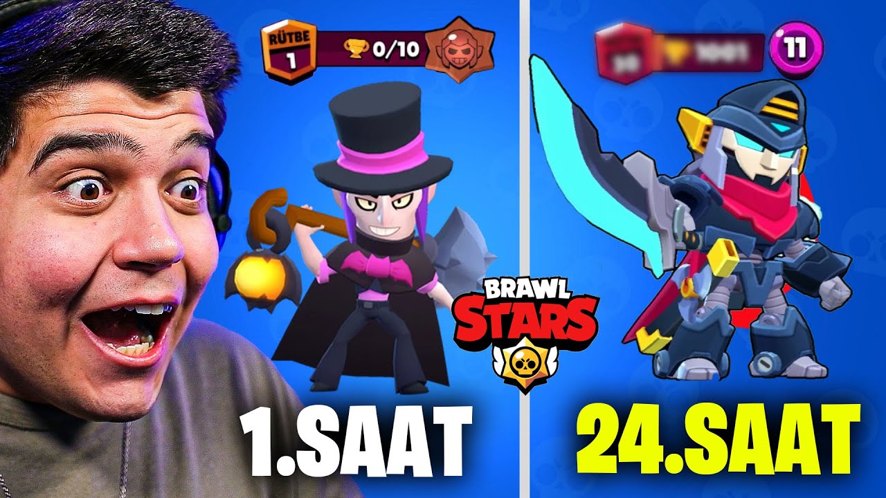 YENİ HESAPTA 24 SAAT BOYUNCA MORTİS OYNADIM!! | Brawl Stars