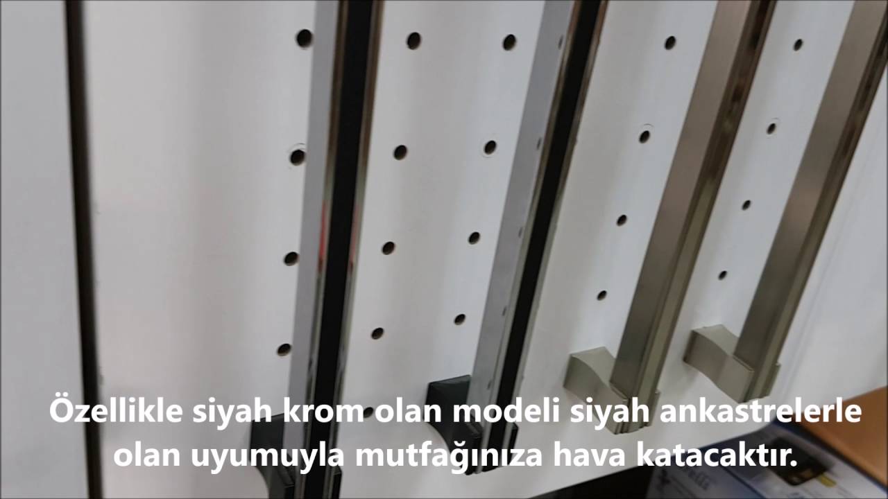 YENİ KULP MODELİ : Doğanlar AL333 siyah krom mobilya (dolap) kulbu! (www.hirdavatfirsati.com)