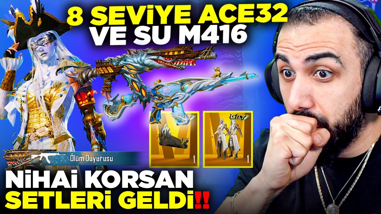 YENİ NİHAİ KORSAN SETLERİ GELDİ!! 😱 8 SEVİYE ACE32 VE SU M416 GERİ DÖNDÜ!! FULLEDİK | PUBG MOBILE