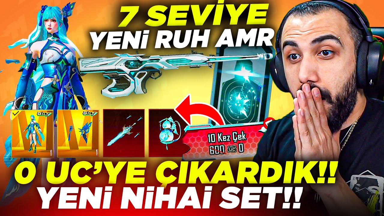 YENİ TURKUAZ NİHAİ SET VE 7 SEVİYE RUH AMR GELDİ!😱 0 UC'YE DESTANSI ÇIKARDIK! FULLEDİK | PUBG MOBILE