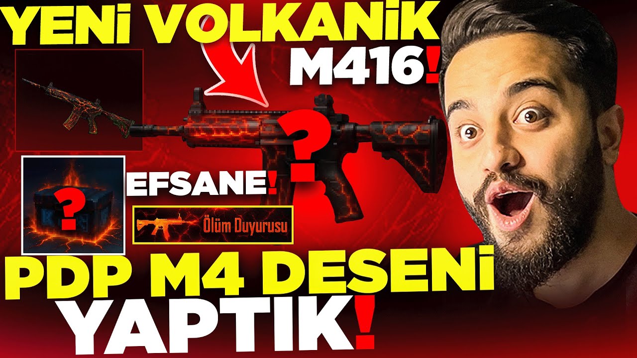 YENİ VOLKANİK M416! PDP SİLAH YARIŞMASI İÇİN CHATGPT YE M4 DESENİ YAPTIRDIK! PUBG Mobile