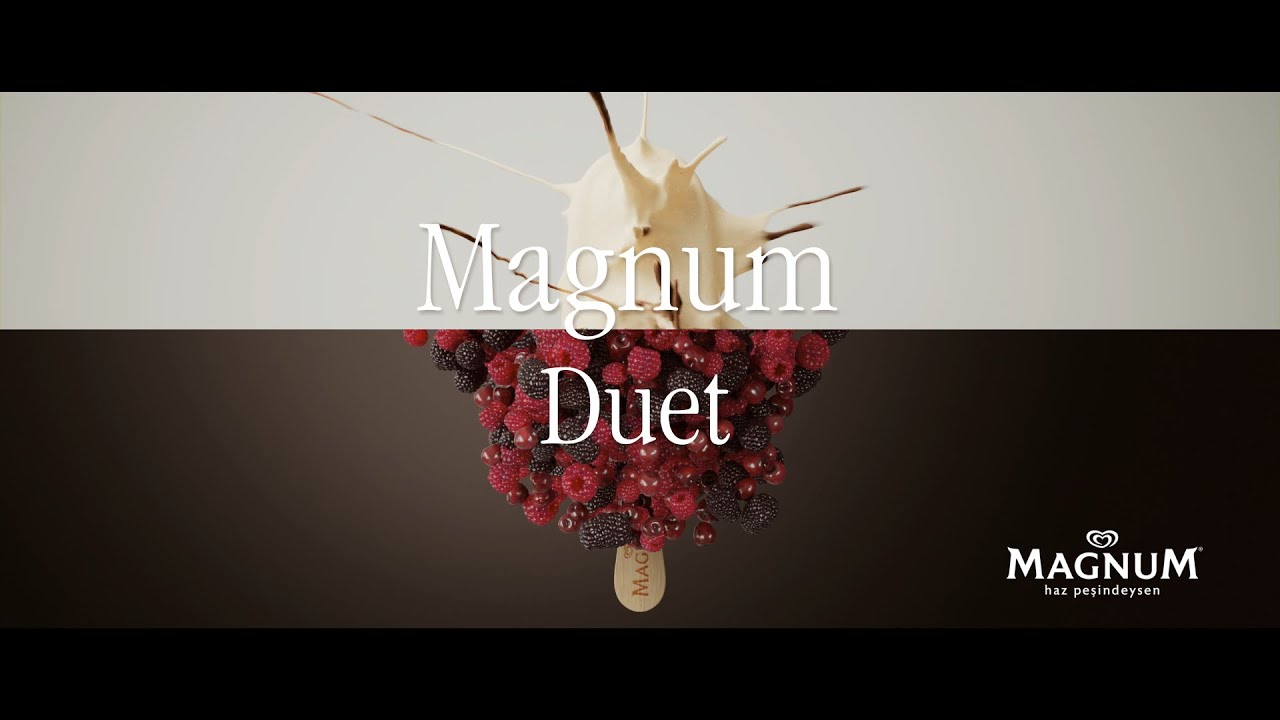 Yeni Magnum DUET Kırmızı Meyveler ile İki Çikolata, Yoğun Haz