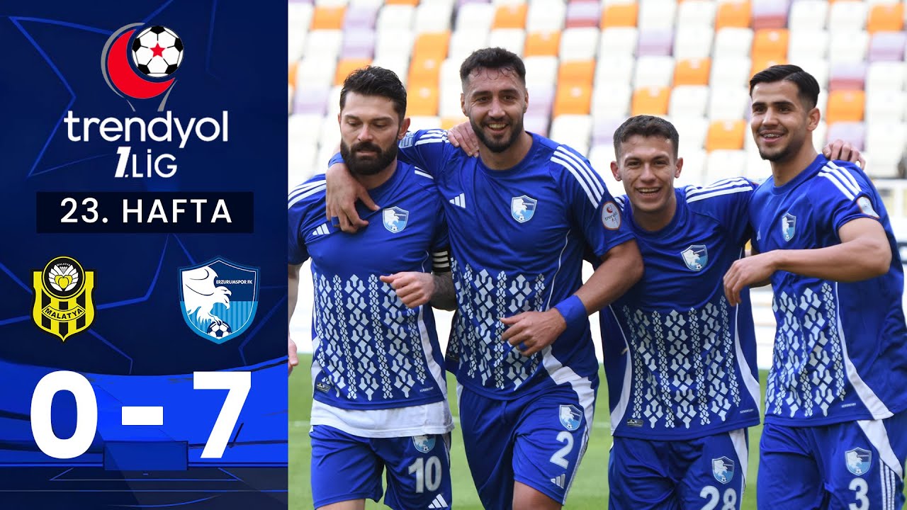 Yeni Malatyaspor (0-7) Erzurumspor FK - Highlights/Özet | Trendyol 1. Lig - 2024/25