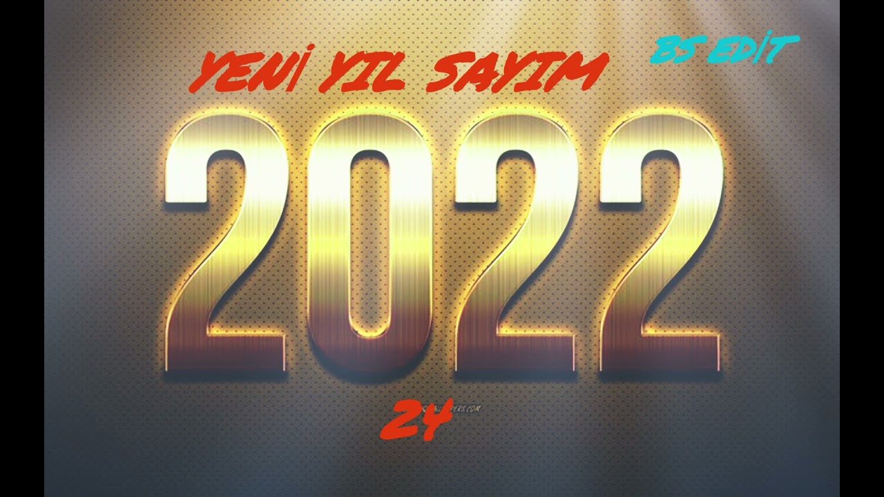 Yeni yıl geri sayım hoş geldin 2022